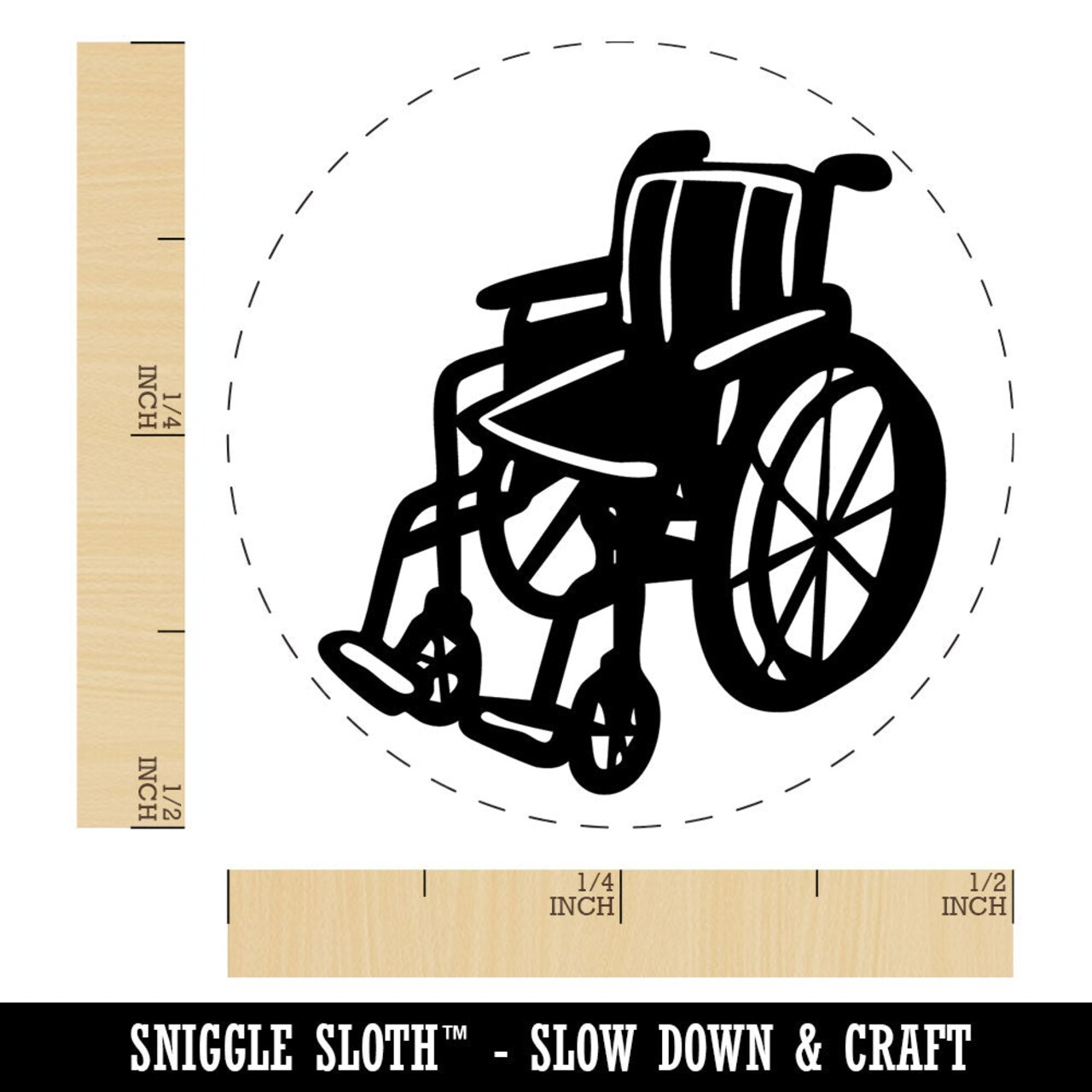 Wheelchair Disability Accessibility Injury Disabled Self-Inking Rubber Stamp for Stamping Ink Stamper Crafting Planners